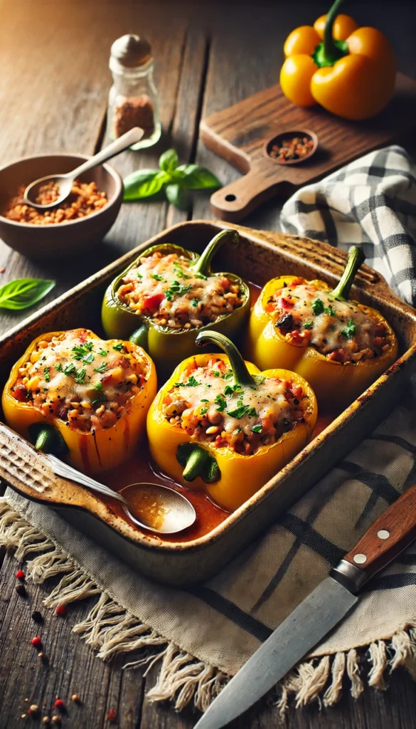 Stuffed Bell Peppers with Rice & Beans – A Healthy & Cheap Meal